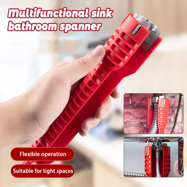 8-In-1 Faucet Sink Wrench Installer Tool Multi-Purpose Hand Water Pipe Portable 2