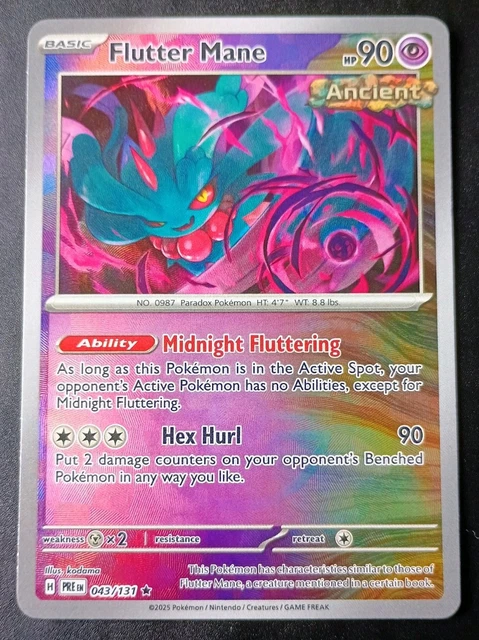POKÉMON PRISMATIC EVOLUTIONS - Flutter Mane 043/131 - Pokeball Reverse ...