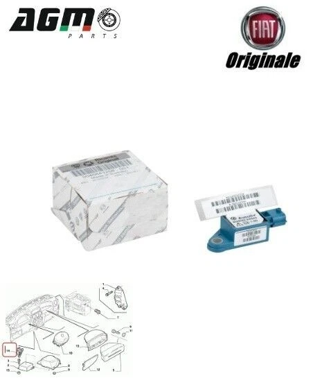 Capteur Airbag Siège Passager Pour Fiat 500 - Réf. 51870158, Occasion Bon état