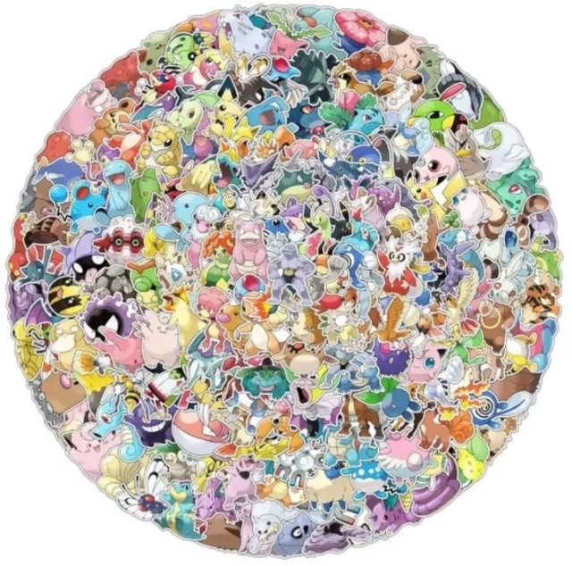 Pokemon Sticker Aufkleber Set Paket  Vinyl Waterproof 200  Pikachu Shiggy 100