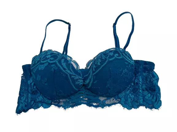 NEW~ LA PERLA $630 Crystal Forms Bandeau Strapless Bra - Baby Blue