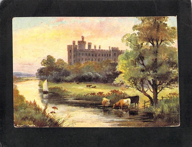 C4743 UK Arundel Castle pu1907 to Adelaide Australia vintage postcard