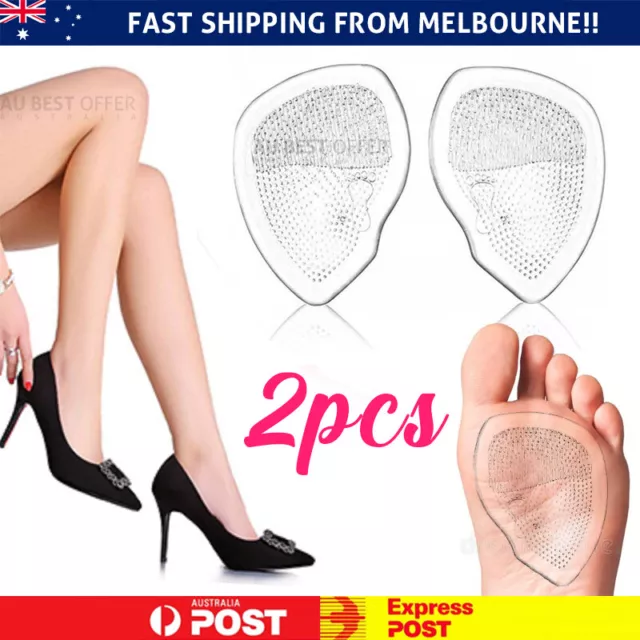 2PCS Front Silicone Gel Cushion Insole High Heel Half Pads Feet Shoe Protector