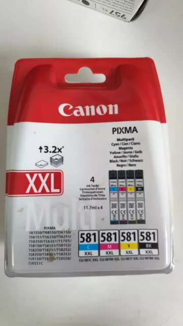 Original Canon CLI-581 XXL Multipack. Alle CLI-581 in XXL. 4 Patronen