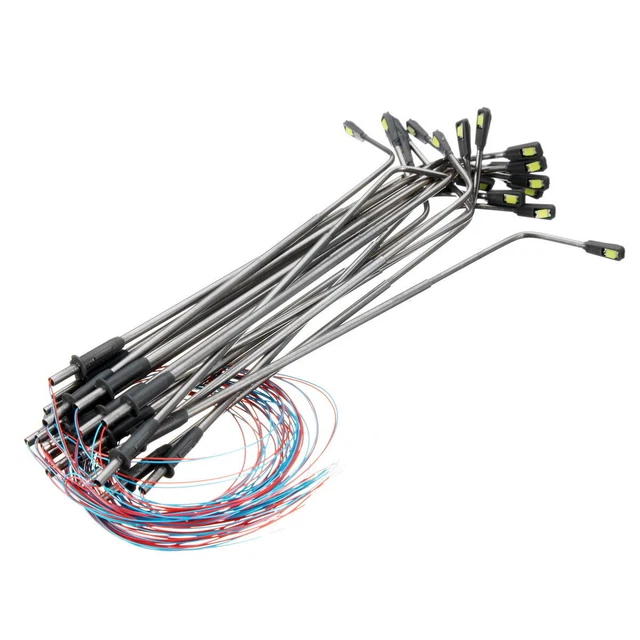 Lot De 10 Lampadaires LED HO OO – 104 Mm – éclairage Réaliste Pour Train Miniature