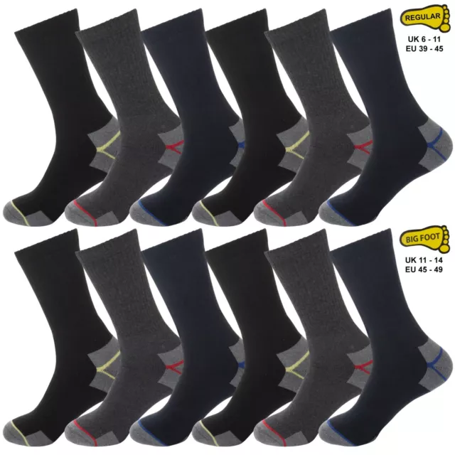 Uomo Work Socks per Edilizia Stivali Spesso Resistente Lavoro Calzino UK 6-11