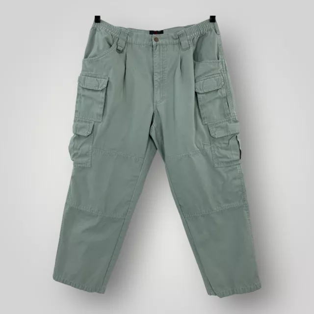 Woolrich Elite Series Cargo Pants Men's Size 40 x 30 Sage Green Reinforced Knees