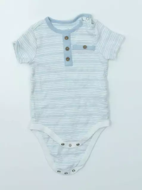 RENE ROFE Baby Multicoloured Striped 100% Cotton Babygrow One-Piece Size 3-6 Mon