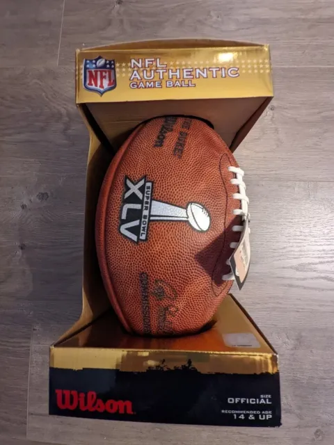 Super Bowl XLV 45 NFL Authentic Wilson Official Game Football The Duke