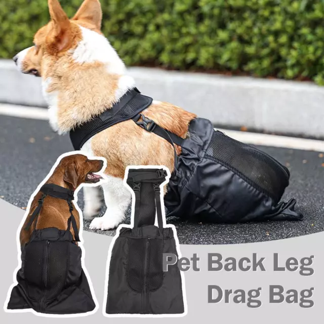 Dog Pet Back Leg Drag Bag Breathable Safe Chest Limbs Protection Rear Legs^ Y7D9