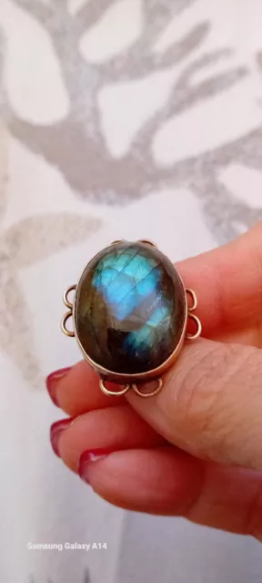 Anello Arg 925 Con Labradorite