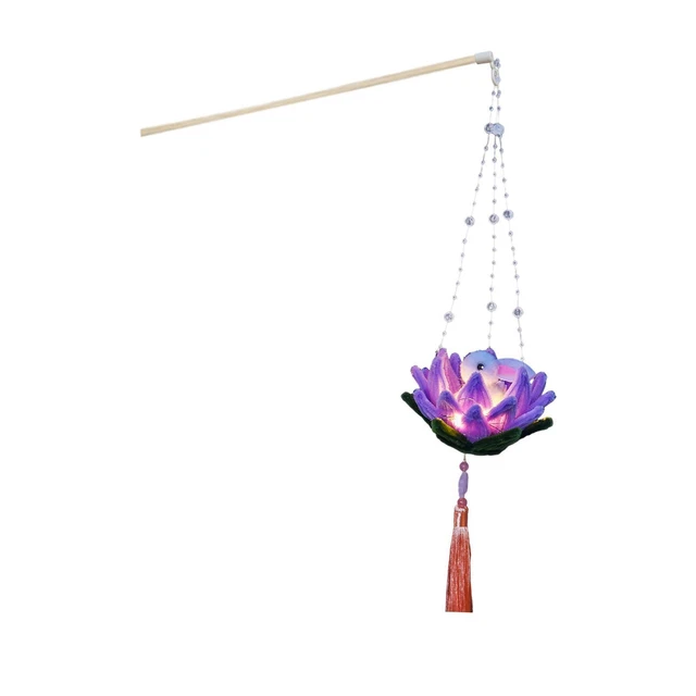Lanterna portatile per festival di lanterne a LED con luce di loto per il