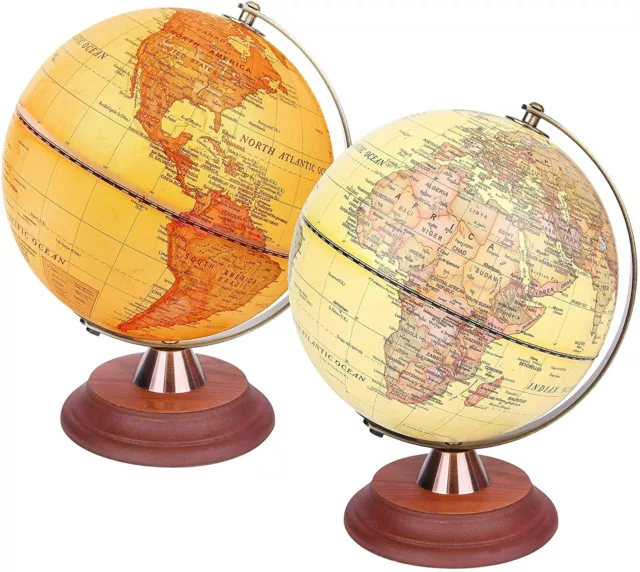 Exerz Illuminated World Globe 2 in 1 LED Light Up Antique Globe Dia 20CM 25CM