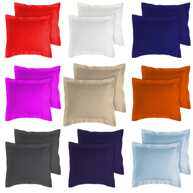 2x Oxford Pillowcase Cover 100% Poly Cotton Super Soft Bedroom pillow Pair Pack