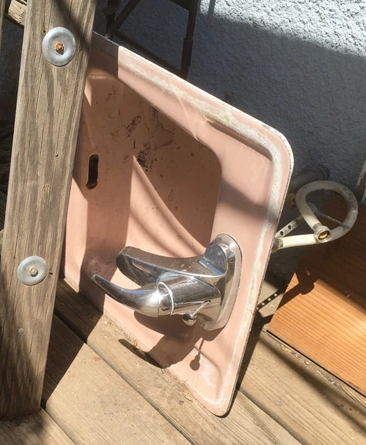 VINTAGE 60S AMERICAN Standard Pink Bathroom Sink 250.00 PicClick