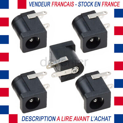 Fiche Jack DC 5.5x2.1mm 3A Mâle Femelle connecteur alimentation embase chassis 
