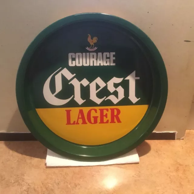 CREST. COURAGE. LAGER. IN. PERFECT. CONDITION. FOR. ITEM.  1960!s. BEER. TRAY