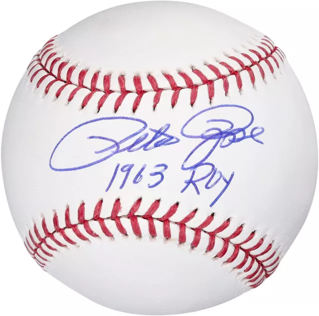 Pete Rose Cincinnati Reds Autographed Baseball with "1963 ROY" Inscription
