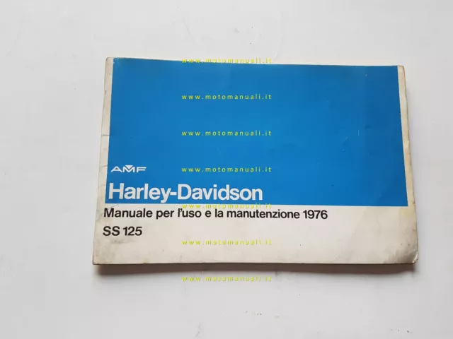 Harley-Davidson SS 125 1976 manuale uso manutenzione libretto italiano originale