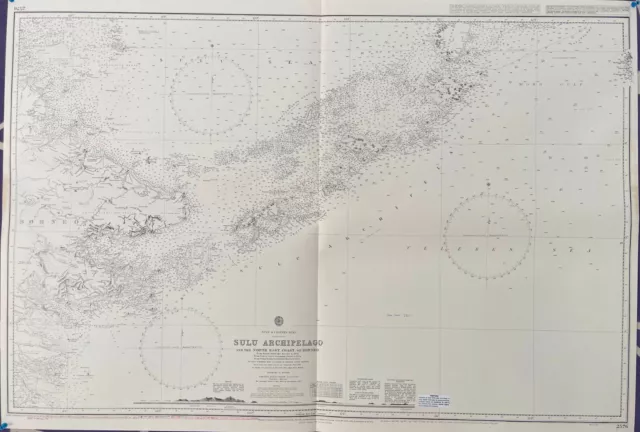 Admiralität 2576 Sulu Archipel Und Die North East Coast Of Borneo Karte Diagramm