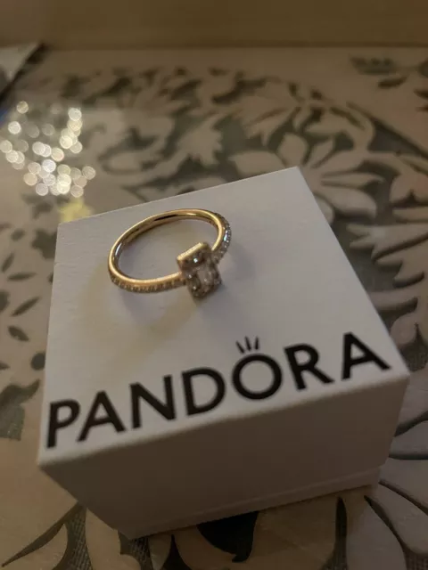 Pandora luminous ice ring rose gold sale