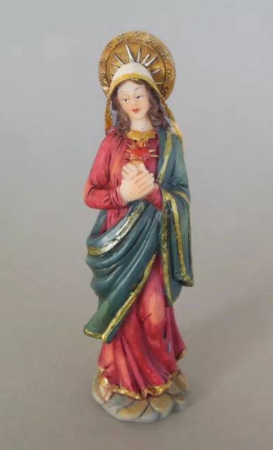 Heiligenfigur Herz Maria Figur 12 cm hoch Mutter Gottes Ostern Altar