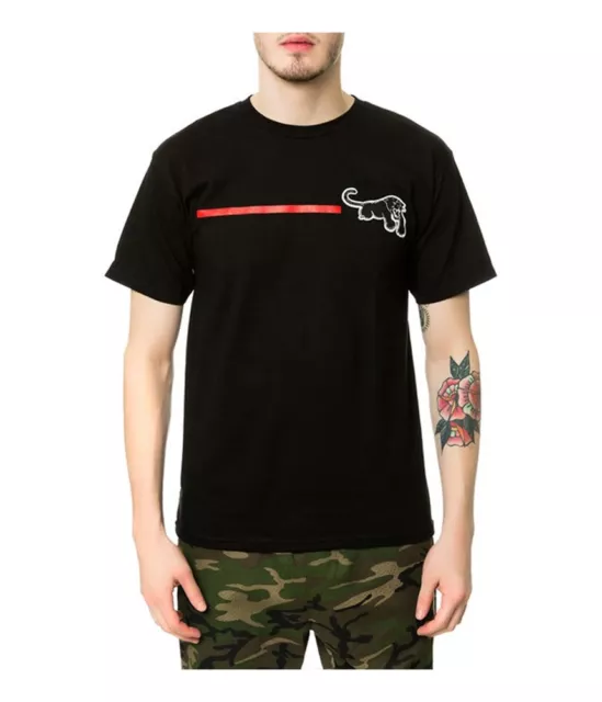 Black Scale Mens The Red Line Radical Graphic T-Shirt, Black, Small