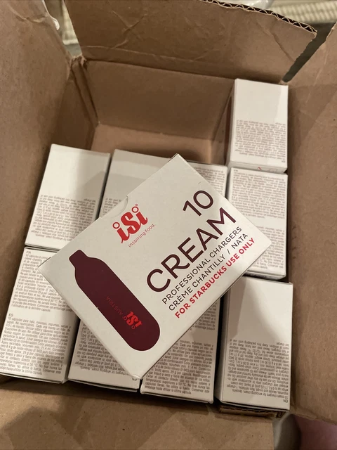 ISI Professional Cream Chargers for Starbucks 10 Packs of 10 Chargers ISI Professional Cream Chargers for Starbucks 10 Packs of 10 Chargers