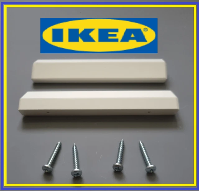 IKEA 2 X BRIMNES Wardrobe Composite Handle White 130508 4 Screws