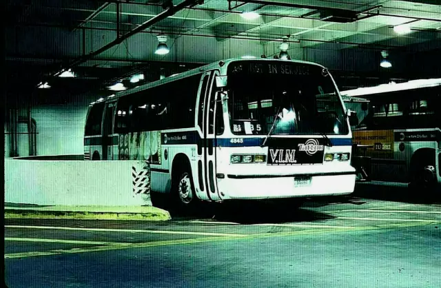 Original Kodachrome Slide Nyc Bus 1987 Tmc Rts #4845 Westside Depot Apr 1, 2000