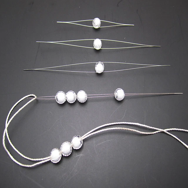 1 pieza Agujas de cuentas para ojos grandes Herramienta de roscado Pulsera Joyería Hágalo usted mismo Artesanía