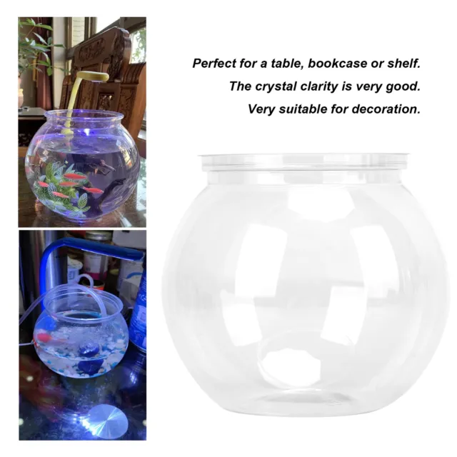 Mini Fish Tank Transparent Plastic Impact Resistant Plastic Gallon Fish Bowl Hgf