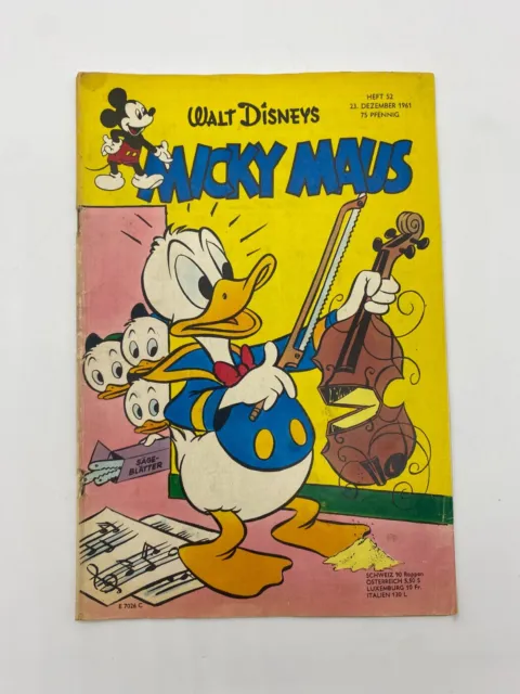 Comic - Micky Maus - Dezember 1961 - Heft Nr. 52 - Walt Disneys
