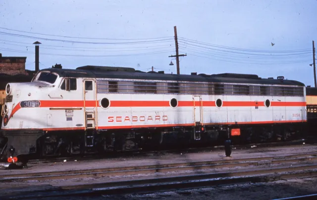 Duplicate  Train Slide Seaboard E-8 #3058 07/1960 Raleigh North Carolina