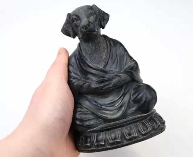 CALM RELAXED MEDITATING Dog Yoga Figurines Boho Zen Home Decor Statue 6 In  $27.88 - PicClick