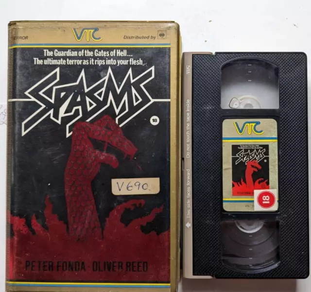 Spasms (1983) Big Box Ex Rental VHS Video Tape PAL VTC Pre Cert Horror Gold Box