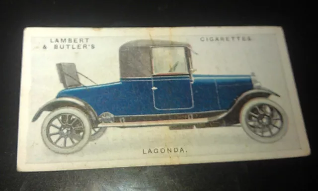 1923 LAGONDA Coupe Lambert & Butler UK Cigarette Card