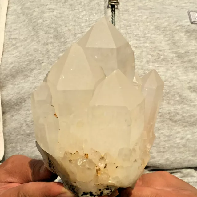 3.1lb Beautiful Natural White Quartz Crystal Cluster Rough Healing Specimen