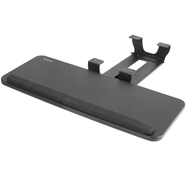 VIVO Adjustable Under Desk Keyboard Mouse Sliding Tray Mount and Spacer Combo