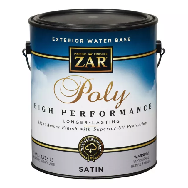 ZAR 32713 Light Amber Satin Clear Water-Based Polyurethane 1 gal. (Pack of 2)