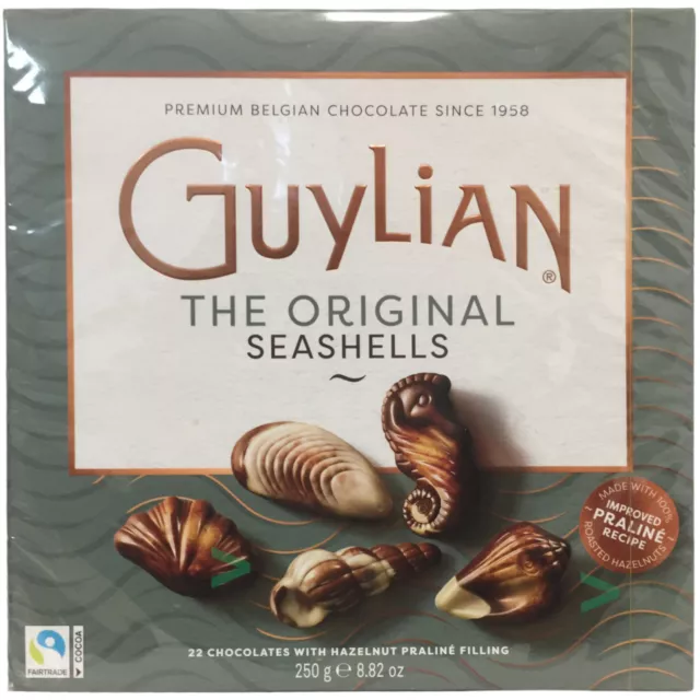 Guylian belgische Meeresfrüchte Pralinen mit Nuss-Nougat-Füllung (250g Packung)