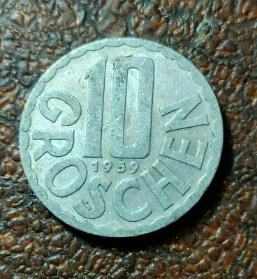 1959 Republik Osterreich Austrian 10 Groschen Coin