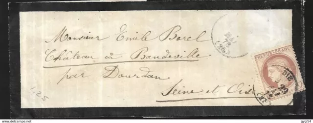 France n° 51 seul sur lettre de Faire - Part du 29 Mai 1873 de ST Dié ( Vosges )