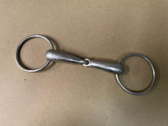 5 Inch Loose Ring Hollow Mouth Jointed Snaffle Horse Pony Bit