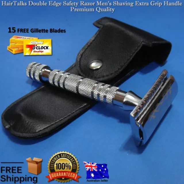 Men's Classic Traditional Shaver Safty Shaving Saloon Razor Double Edge, NEW