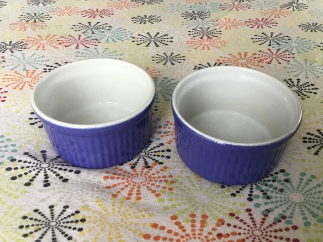 Emile Henry 8.5 Oz Ramekin Set Of 2 – Made In France, Mediterranean Blue, Oven-Safe Ceramic