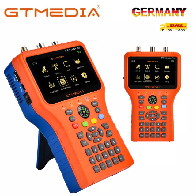 Buscador de señal de TV GTMEDIA V8 Finder Pro DVB-S/S2/S2X/T/T2/C 4,3"" LCD K3Z2