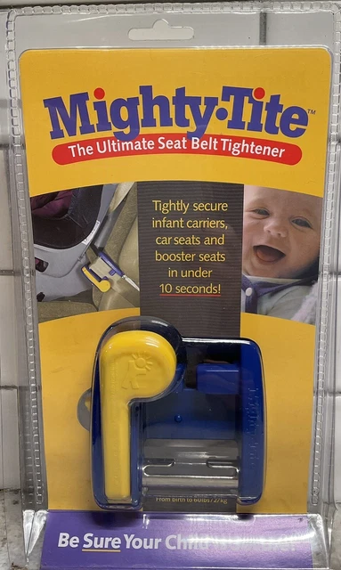 NEW MIGHTY TITE Ultimate Seat Belt Tightener Auto Car Toddler Baby Sunshine Kids