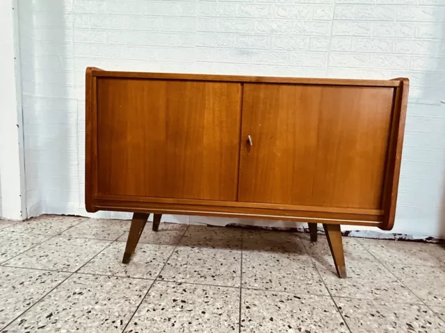 Sideboard Nussbaum Vintage Kommode 50er Retro Rockabilly Anrichte Mid Century