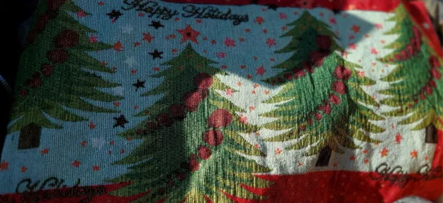 Festive Christmas Tree Tapestry Table Runner